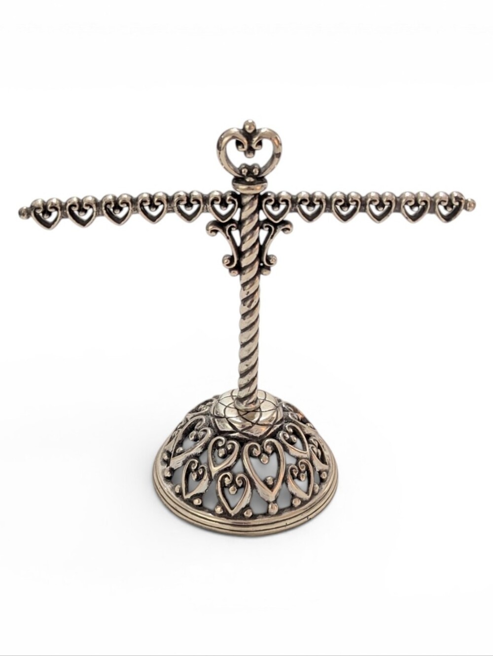 Brighton Silver Heart Bracelet And Earrings Stand